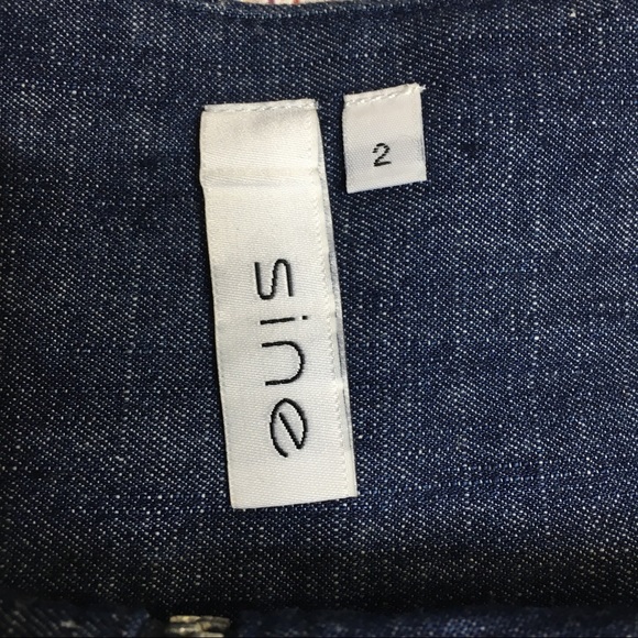 Sine Denim Zip Front Skirt Zipper Accent Waist Size 2 - Picture 5 of 6